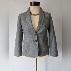 Fossil Women's Gray Tailored Two-Button Blazer. Size 4